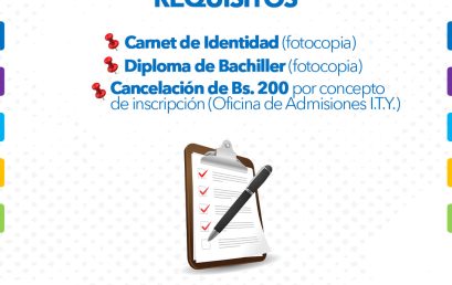 Toma en cuenta los requisitos necesarios para poder inscribirte