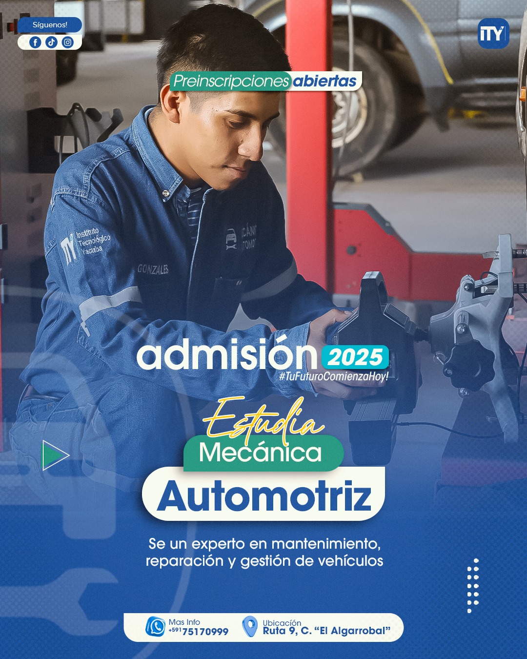 ¡Estudia Mecánica Automotriz y conviértete en el experto que mueve el mundo sobre ruedas!
