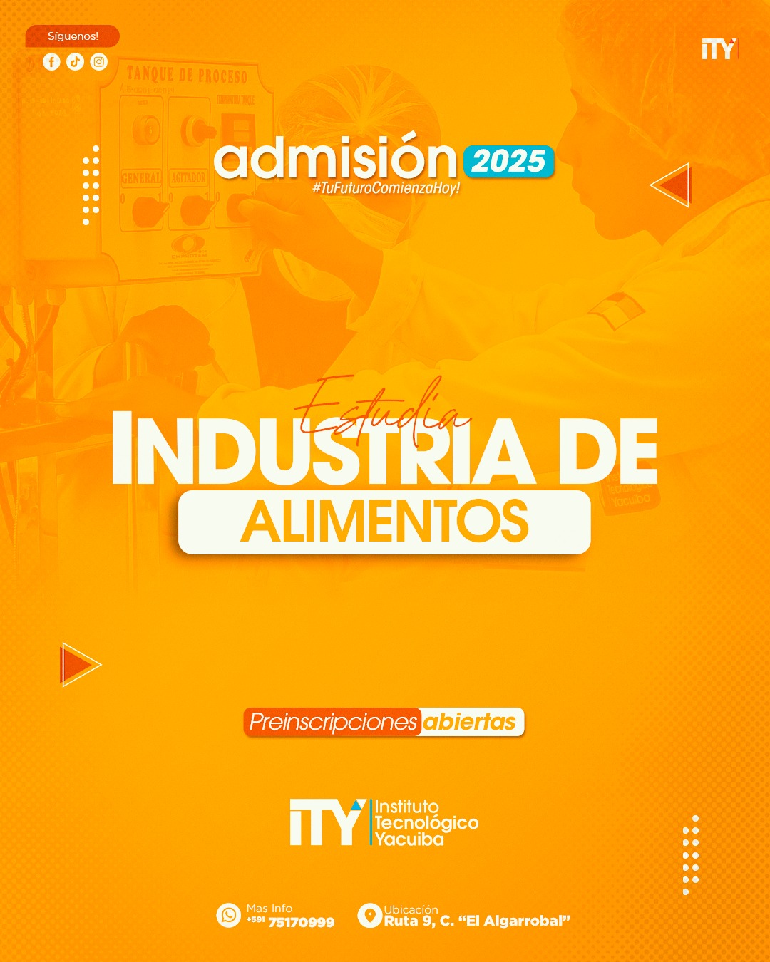 ¡Dale sabor a tu futuro con Industria de Alimentos!
