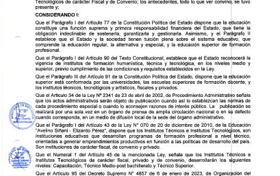 R.M. 350/2023 Reglamento General de Institutos