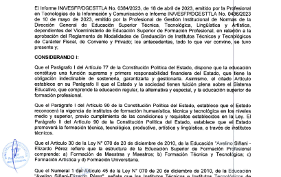 R.M. 487/2023 Reglamento de Modalidades de Graduación