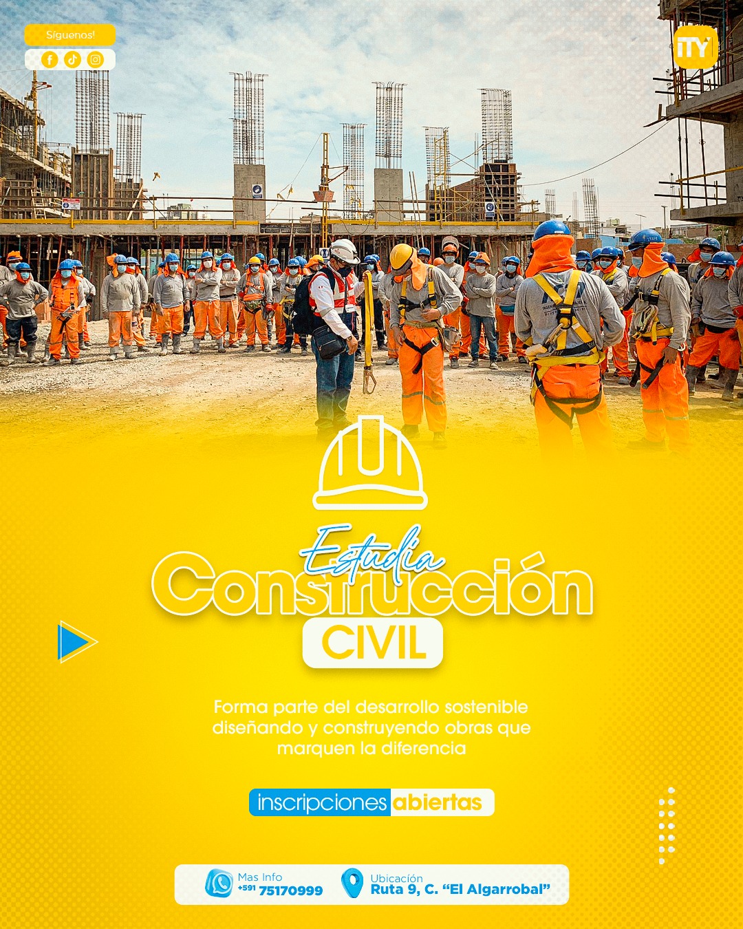 ¡Inicia tu camino en la Construcción Civil en solo 3 años!