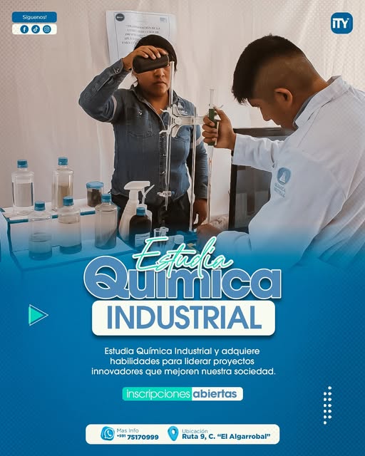 ¡Estudia Química Industrial!